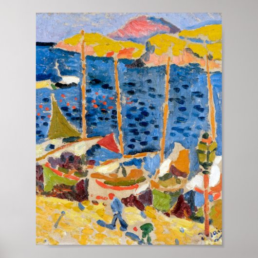 Boten in de haven van Collioure | Andre Derain | Poster (Voorkant)