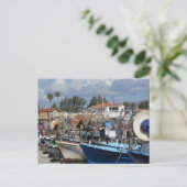 Boten in de haven van Paphos Briefkaart (Staand voorkant)