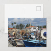 Boten in de haven van Paphos Briefkaart (Voorkant / Achterkant)
