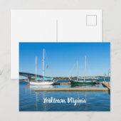 Boten in de York River door Yorktown Briefkaart (Voorkant / Achterkant)