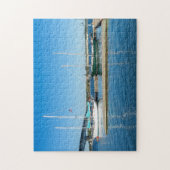 Boten in de York River door Yorktown Legpuzzel (Verticaal)