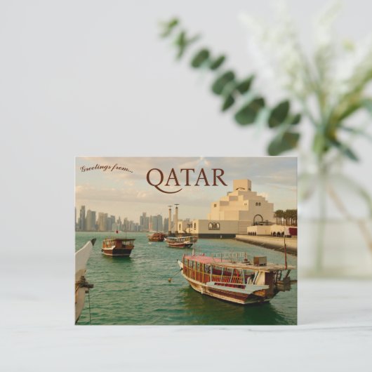 Boten in Doha, Qatar Briefkaart (Staand voorkant)