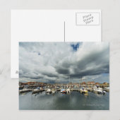 Boten in een haven briefkaart (Voorkant / Achterkant)