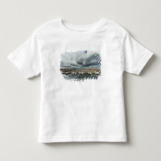 Boten in een haven kinder shirts (Voorkant)