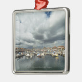 Boten in een haven metalen ornament (Links)