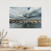 Boten in een haven poster (Keuken)
