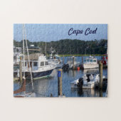 Boten in een Kaap Cod Harbour Legpuzzel (Horizontaal)