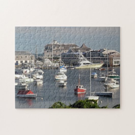 Boten in een Kaapkabeljauwhaven Legpuzzel (Horizontaal)