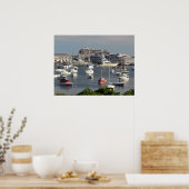 Boten in een Kaapkabeljauwhaven tijdens de zomer Poster (Keuken)