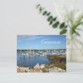 boten in een moeras in Stonington, Connecticut Briefkaart (Staand voorkant)