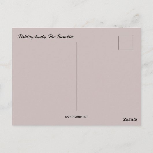 Boten in Gambia Briefkaart (Achterkant)
