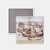 Boten in Goa Magneet (Voorkant / Achterkant)