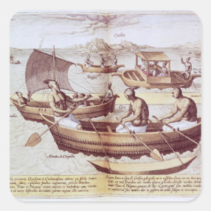 Boten in Goa Vierkante Sticker