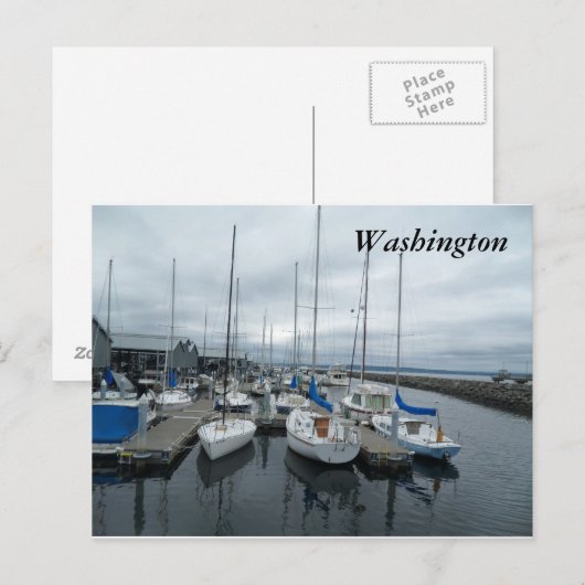 Boten in het Briefkaart van de Staat van (Voorkant / Achterkant)