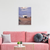 Boten in het maanlicht op South Beach, Anna Ancher Canvas Afdruk (Insitu (Woonkamer))