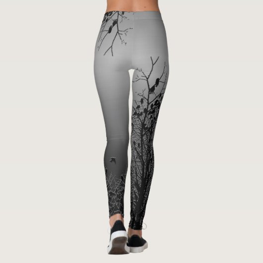 Boten in houtskool leggings (Achterkant)
