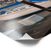 Boten in jachthaven foto afdruk (Hoek)