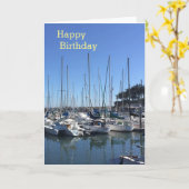 Boten in Kaart van de Groeten van de Verjaardag (Gele Bloem)