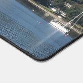 Boten in Kames Bay, Isle of Bute, Schotland op een Bureaumat (Hoek)