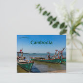 Boten in Kep Cambodja Briefkaart (Staand voorkant)