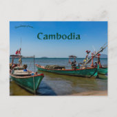 Boten in Kep Cambodja Briefkaart (Voorkant)