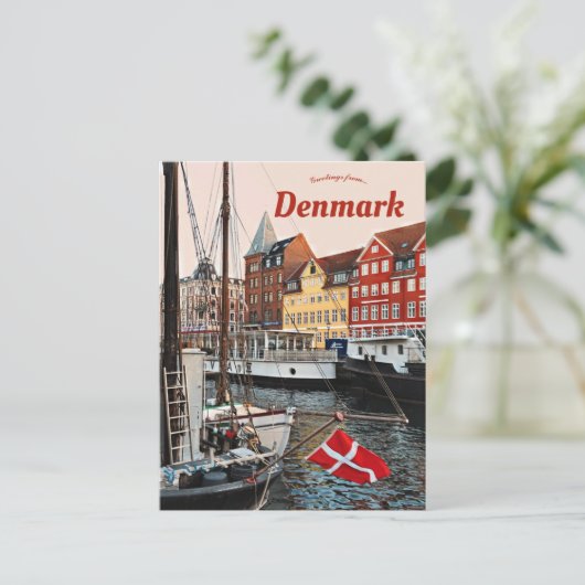 Boten in Kopenhagen Briefkaart Denemarken (Staand voorkant)