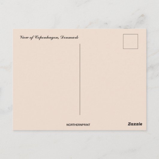 Boten in Kopenhagen Briefkaart Denemarken (Achterkant)