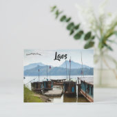 Boten in Laos Briefkaart (Staand voorkant)