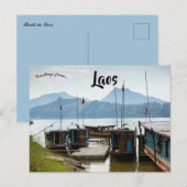 Boten in Laos Briefkaart (Voorkant / Achterkant)