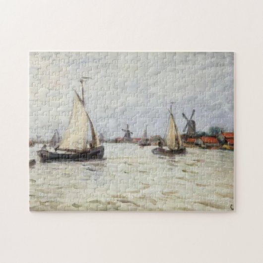 Boten in Nederland bij de Zaandam Monet Fine Art Legpuzzel (Horizontaal)