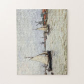 Boten in Nederland bij de Zaandam Monet Fine Art Legpuzzel (Verticaal)