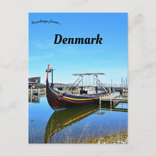 Boten in Roskilde Denemarken Briefkaart (Voorkant)