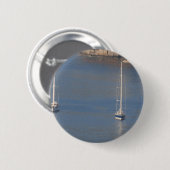 Boten in rust in Sorrento Italië Ronde Button 5,7 Cm (Voorkant /achterkant)