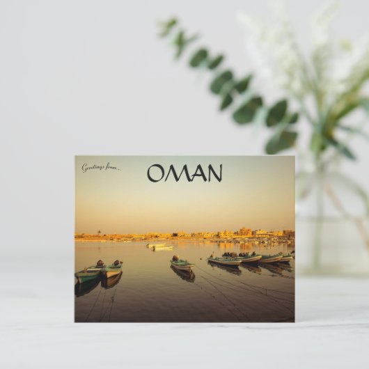 Boten in Salalah Oman Briefkaart (Staand voorkant)