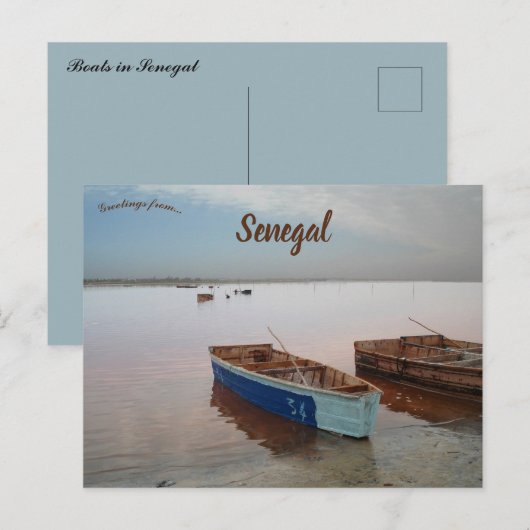 Boten in Senegal Briefkaart (Voorkant / Achterkant)