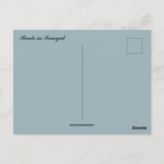 Boten in Senegal Briefkaart (Achterkant)