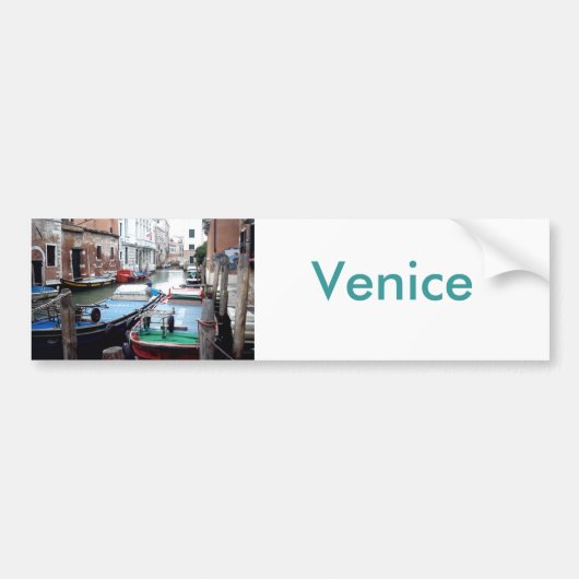 Boten in Venetië Bumpersticker (Voorkant)