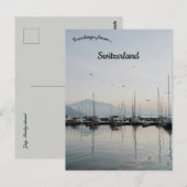 Boten in Zug Zwitserland Briefkaart (Voorkant / Achterkant)