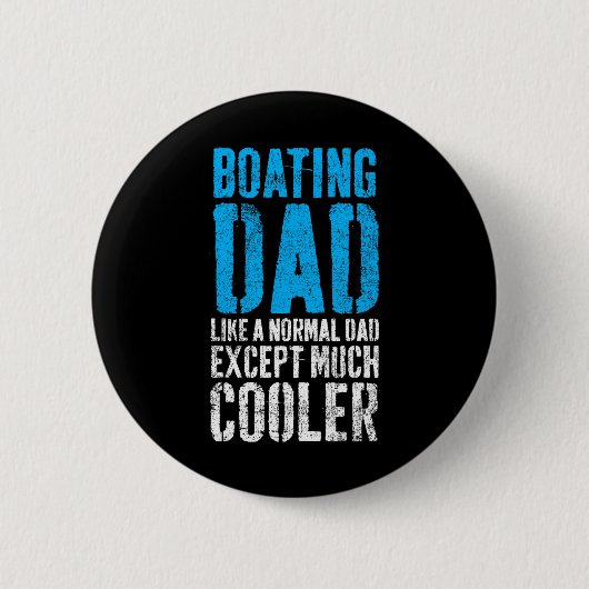 Boten Kapitein Boot Vader Vaderdag Ronde Button 5,7 Cm (Voorkant)