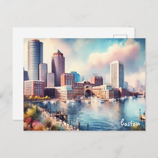 Boten kopen Reizen Vintage boston briefkaarten (Voorkant / Achterkant)