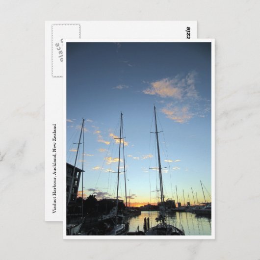 boten met een veiler briefkaart (Voorkant / Achterkant)