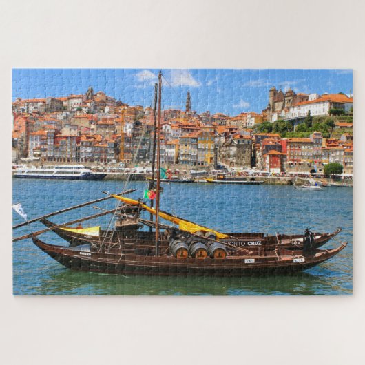 Boten met wijnvat, Porto, Portugal Legpuzzel (Horizontaal)