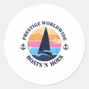 Boten N Vrouwen Grappige Retro Komedie Film Varen  Ronde Sticker