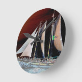 Boten onder water ronde klok (Hoek)