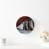 Boten onder water ronde klok (Huis)