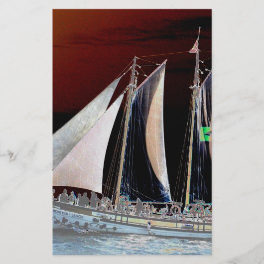 Boten onder zeilen briefpapier (Voorkant)