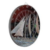 Boten onder zeilen dartbord (Voorkant Links)