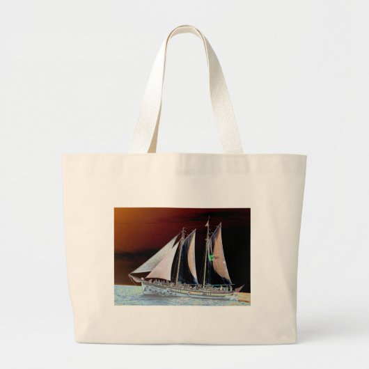 Boten onder zeilen grote tote bag (Voorkant)