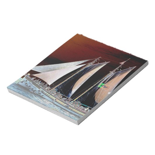 Boten onder zeilen notitieblok (Linkerzijde)