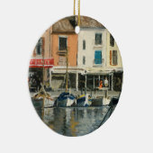 Boten op Cassis Provence Frankrijk Keramisch Ornament (Rechts)